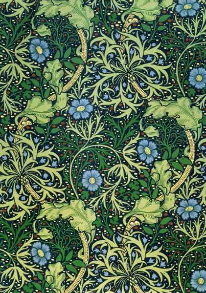 Seaweed Wallpaper Design, designed by William Morris (1834-96), printed by John Henry Dearle (1860-1 van 