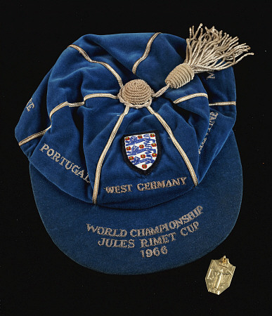 A Continental Gold World Cup Winner''s Medal And A Blue England World Cup 1966 International Cap Awa van 