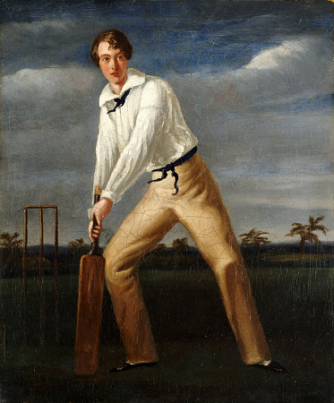 A Cricketer At The Crease van 