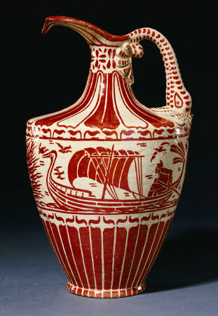 A Fine Maw And Co Pitcher Decorated by Walter Crane (1845-1915) van 