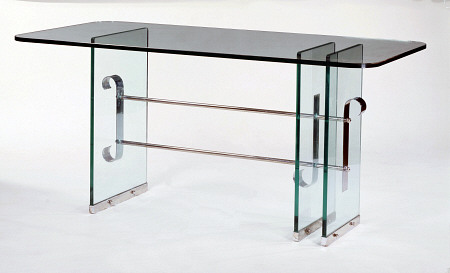A Fontana Arte Plate-Glass And Chromium-Plated Table, Circa 1935 van 