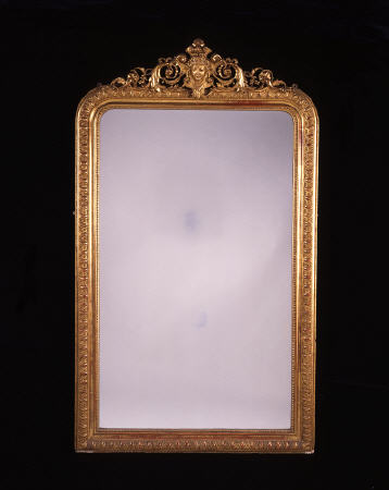A French Gilt Gesso Overmantel Wall Mirror van 