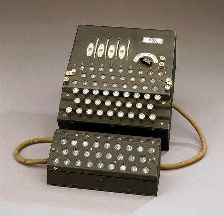 A German Enigma Machine, Numbered 853 van 