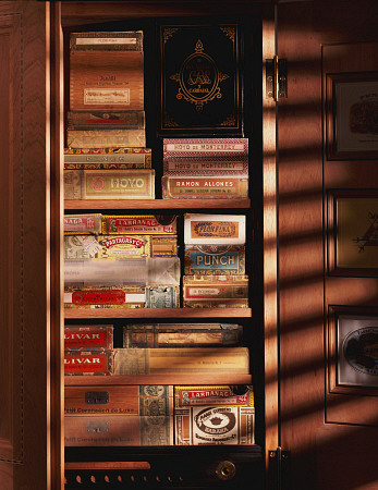 A Hand Made Cedar Armoire Containing Boxed Cigars van 