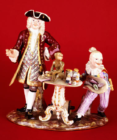 A Meissen Porcelain Group Of The Quack Doctor And Harlequin After An Original Model By J van 