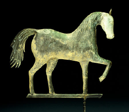 A Molded Copper And Cast Zinc Horse Weathervane van 