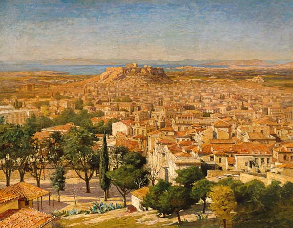 An Extensive View Of Athens With The Acropolis van 