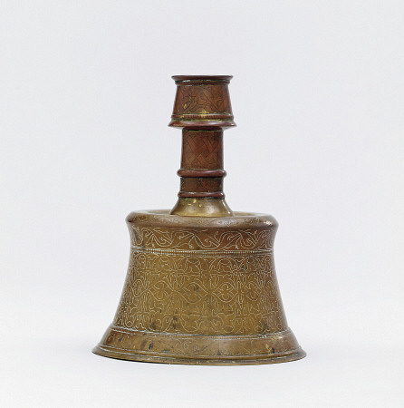 An Early Ottoman Cast Brass Candlestick Turkey, Late 15th Century van 