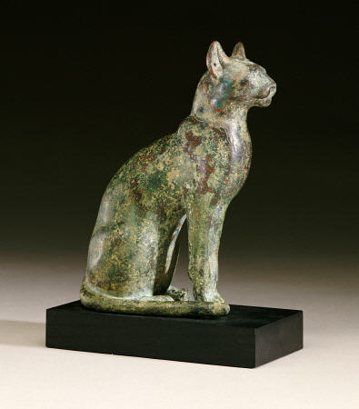 An Egyptian Bronze Figure Of A Cat van 