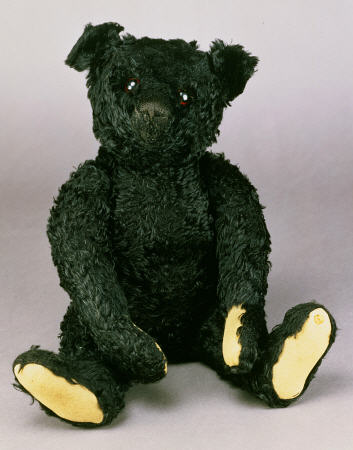 An Exceptionally Fine And Rare Steiff Black Teddy Bear With Black Mohair,  ''In Mourning'' Due To Th van 