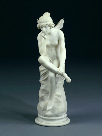 An Italian White Marble Figure Of A Winged Nymph, Late 19th Century van 