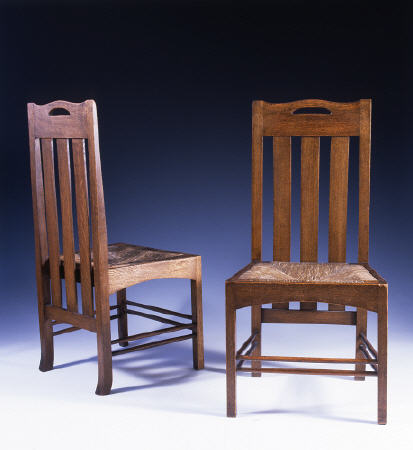 An Oak Dining Chair Designed By Charles Rennie Mackintosh For The Argyle Street Tearooms, Circa 1898 van 