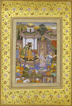 A Prince Giving Audience Mughal Late 16th Century van 
