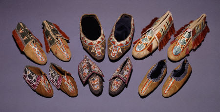 A Selection Of American Indian Moccasins van 