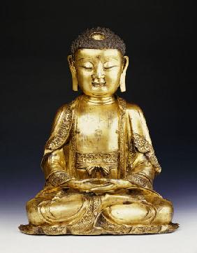 A Fine Ming Gilt-Bronze Buddha