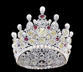 An Extraordinary Coloured Diamond, Diamond, Natural Pearl And Ruby Crown