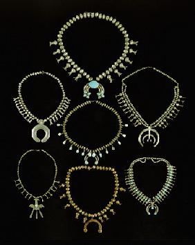 A Selection Of Navajo Silver And Turquoise Necklaces