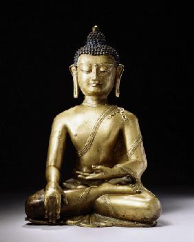 A Tibetan Bronze Figure Of Buddha Sakyamuni, Late 13th Century