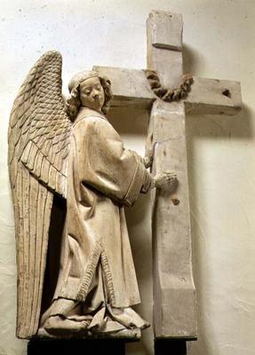 Angel holding a Large Crucifix (plaster) van 