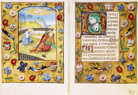 Book Of Hours,  Calendar Page Showing Peasants Slaughtering A Pig van 