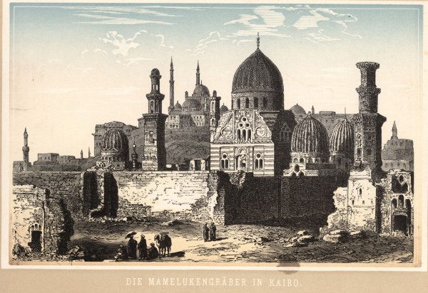 Cairo, Tombs of Mamelukes / Col.Woodcut van 