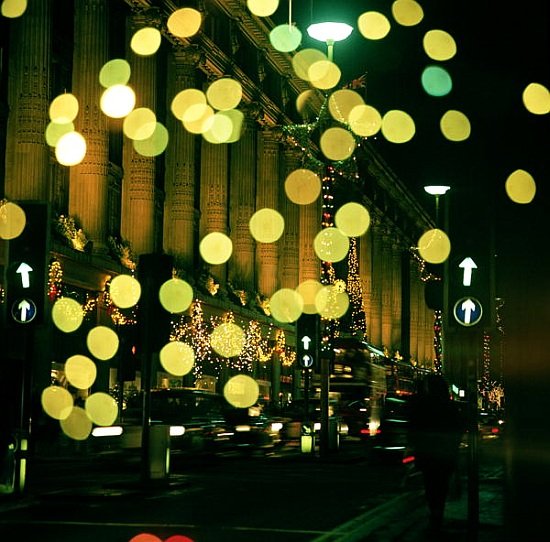 Christmas Lights in Oxford Street van 