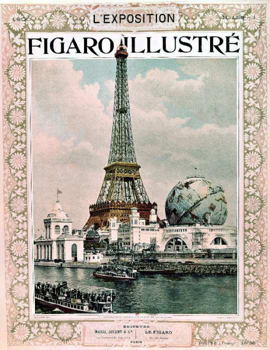 Cover of magazine Le Figaro Illustre : world fair in Paris, 1900 : Eiffel Tower, engraving van 