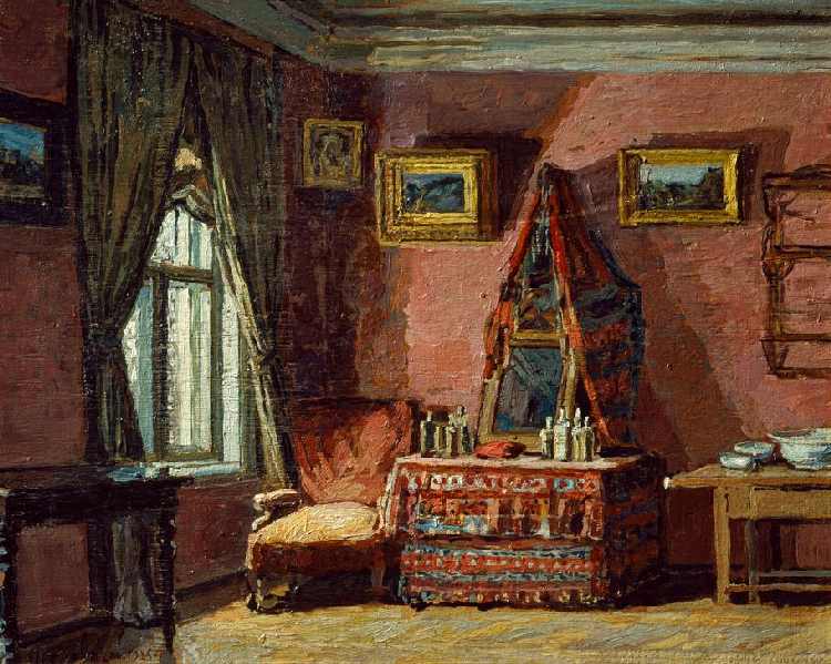 Das Schlafzimmer im Haus des Komponisten Pjotr I. Tschaikow van 