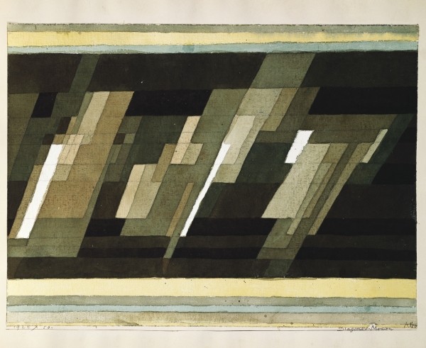 Diagonal-Medien, 1922 (w/c over pencil on paper)  van 