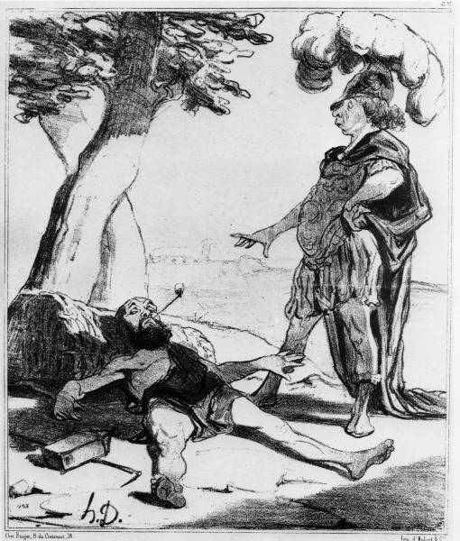 Diogenes und Alexander / Daumier van 