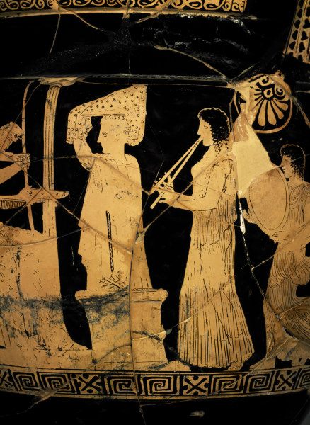 Dionysosfeier, Ausschnitt / Vasenmalerei van 