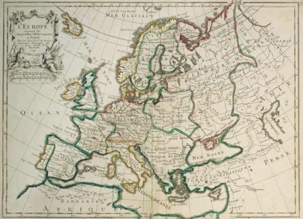 Map of Europe , Le Rouge 1746. van 