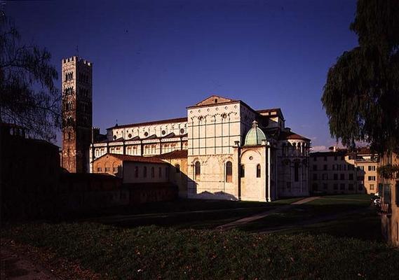 Exterior view of the church with the campanile, partly designed by Guidetto da Como (fl.1244-57) (ph van 