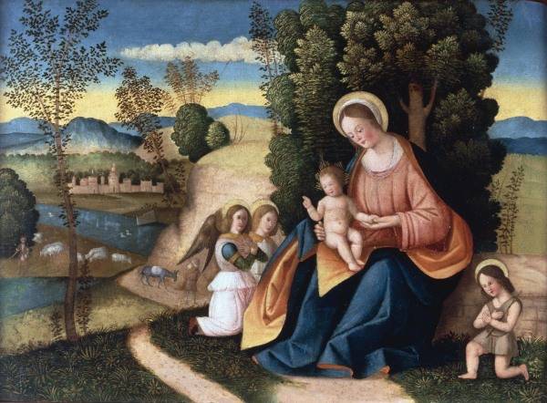 Francesco da Santacroce, Maria mit Kind van 