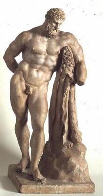 Farnese Hercules, copy of the original statue by Lysippus, by Camillo Rusconi (1658-1728) (marble) van 