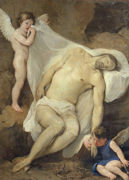 G.Segala, Toter Christus mit Engeln van 
