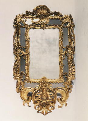 George II carved giltwood mirror, mid 18th century van 