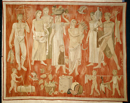 ''Harvest'', A Woven Tapestry Depicting Allegorical References To The Fruits Of Autumn van 