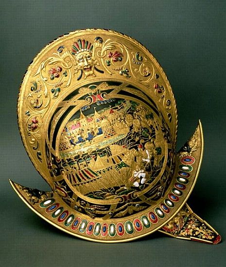 Helmet of Charles IX (1550-74) 16th century (gold and enamel) van 