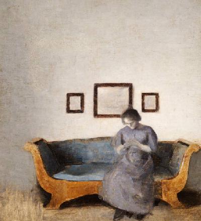Ida Hammershoi Sitting On A Sofa