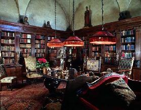 Interior of the Library, residence of Sir Harold Acton (photo)