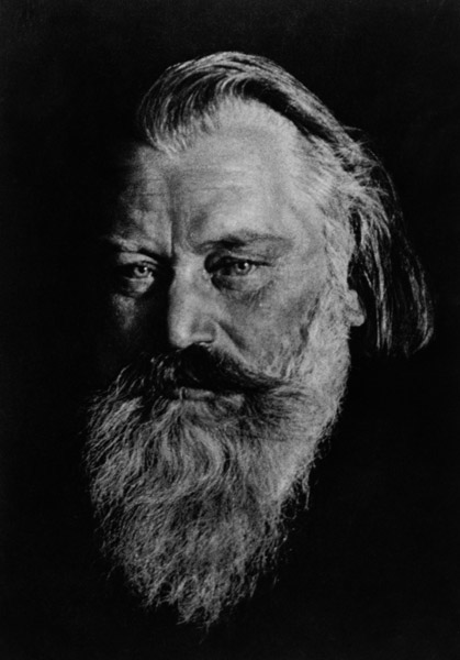 Johannes Brahms (1833-97) (b/w photo)  van 