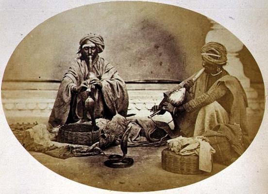 Jogis or Snake Charmers, Low Caste Hindus from Delhi, no. 205 from 'Faces of India', pub. 1872 (sepi van 