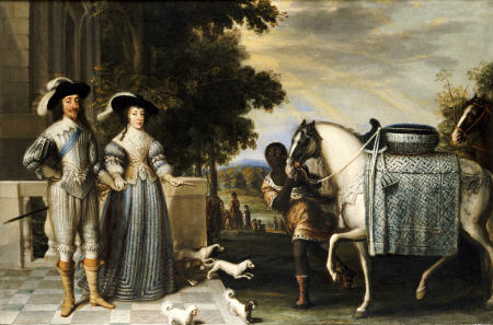 King Charles I And Queen Henrietta Maria Departing For The Chase van 