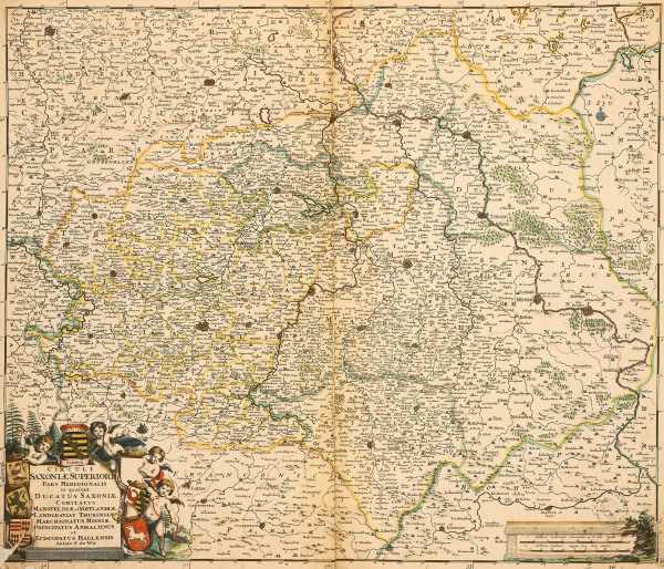 Map of Saxony van 