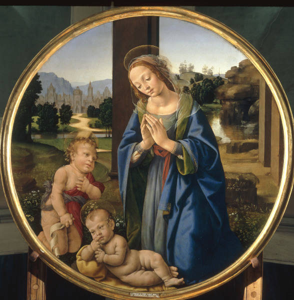 Lorenzo di Credi, Maria, das Kind anbet. van 