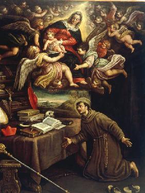 L.Bassano, Madonna erscheint Bonaventura