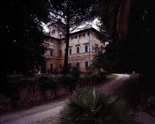 Lateral view of the villa and garden, 16th century (photo) van 