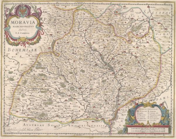 Mähren,Moravia Marchionatus,Landkarte van 