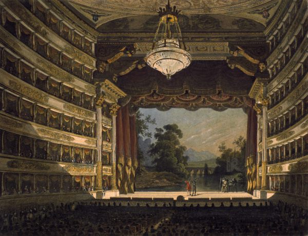 Milan, Scala , Interior view van 